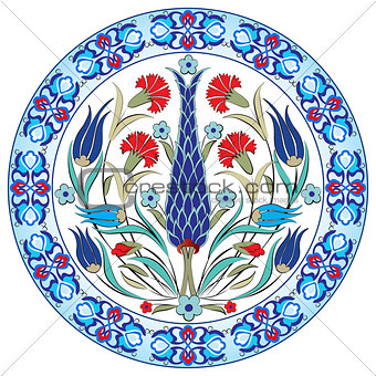 Antique ottoman turkish pattern vector design thirty nine