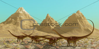 Diplodocus Dinosaur Herd