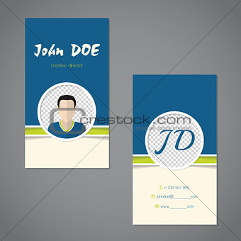 Business card set with sample photo