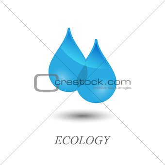 Water drops logo.