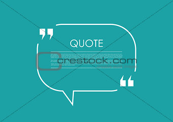 Quote blank speech bubble abstract bright design