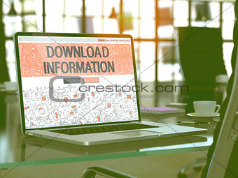 Download Information Concept on Laptop Screen.