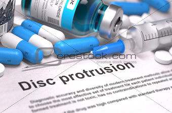 Disc Protrusion Diagnosis. Medical Concept.
