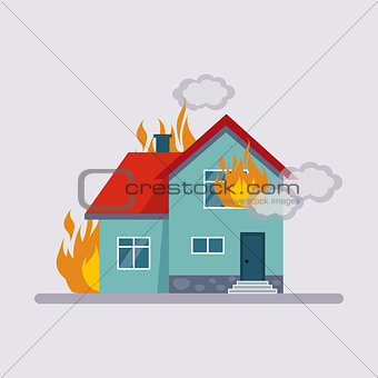 Fire Insurance Vector Illustartion