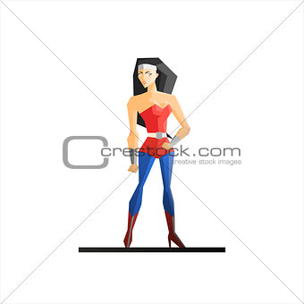 Female Superhero Vector Illustration