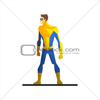 Superhero Wearing a Mask Vector Illustration