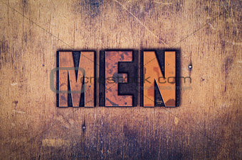 Men Concept Wooden Letterpress Type