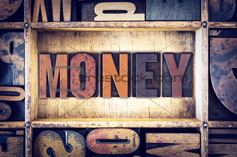 Money Concept Letterpress Type