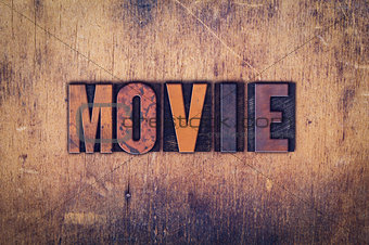 Movie Concept Wooden Letterpress Type