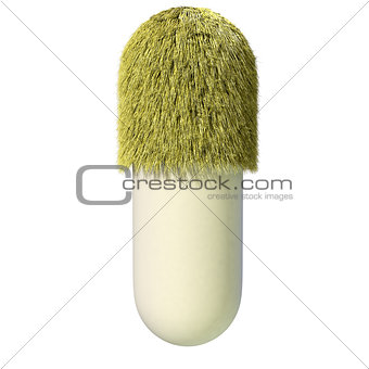 Pill with Hair