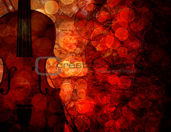 Violin Grunge Background Illustration