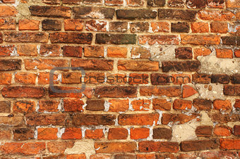 Texture of old brick wall 