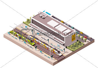 Vector isometric train station