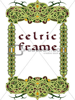 Frame in Celtic style a vector