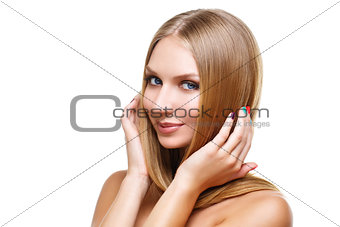 Girl with long blonde hair