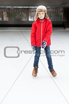 kid ice skating