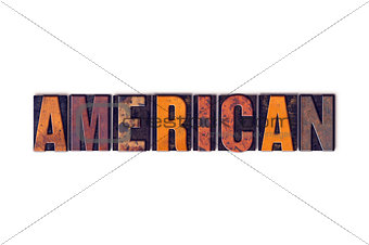 American Concept Isolated Letterpress Type