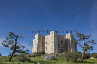 Castel Del Monte on a hilltop in Puglia