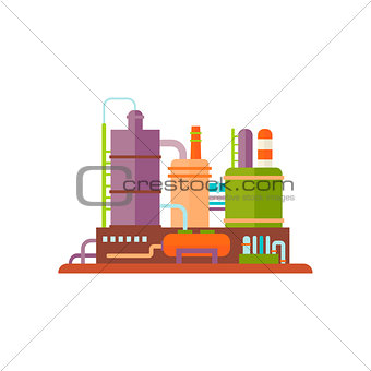 Industrial Factory Buildings Vector Illustration