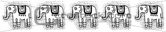 Ethnic  tribalSeamless Pattern with elephants