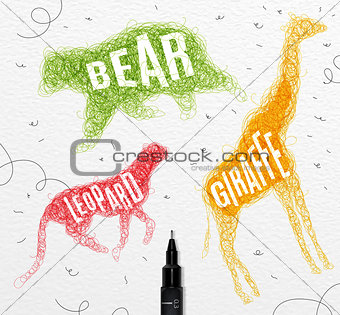 Tangled line bear color