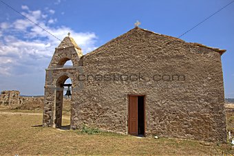 medieval church inside the Methoni, Greece