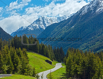 Silvretta Alps summer view, Austria 