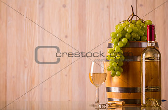 Bottle of wine with light background