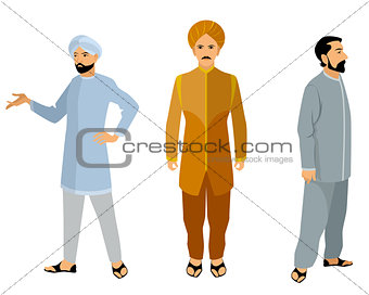 Three indian men in dress