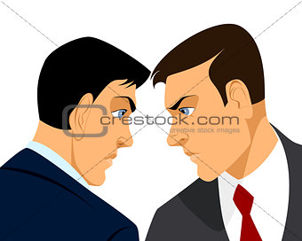 Two businessmen confrontation