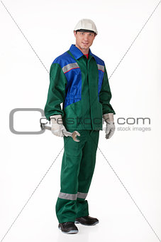 Man In The Uniform With A Spanner