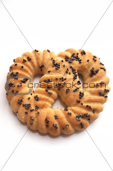 Fresh cooked cookie with poppy