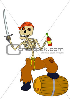 Jolly Roger skeleton