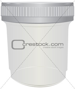 Plastic container for passing urine