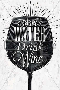 Poster vintage wine