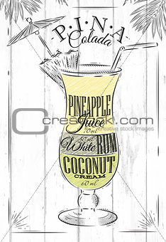 Pina Colada cocktail 