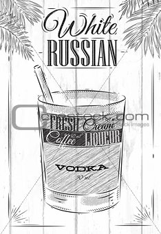White russian cocktail 