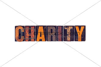 Charity Concept Isolated Letterpress Type