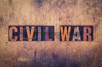 Civil War Concept Wooden Letterpress Type