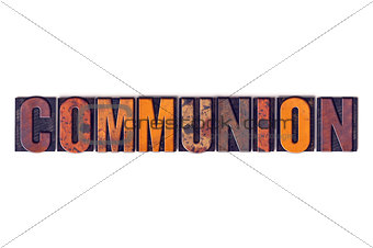 Communion Concept Isolated Letterpress Type