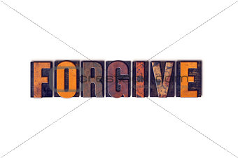 Forgive Concept Isolated Letterpress Type