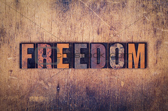 Freedom Concept Wooden Letterpress Type