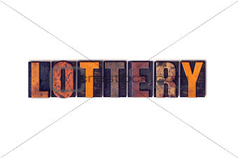 Lottery Concept Isolated Letterpress Type