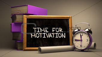 Time for Motivation Concept Hand Drawn on Chalkboard.