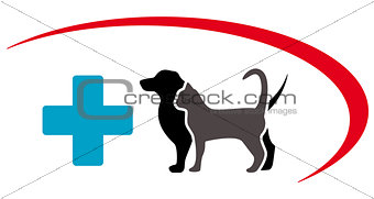 veterinary symbol with animal pet