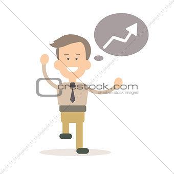 Businessman vector illustration in flat style