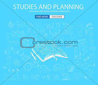 Educational and Learning concept with Doodle design style 