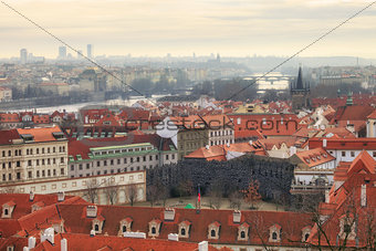 viewpoint panorama of Prague over the river