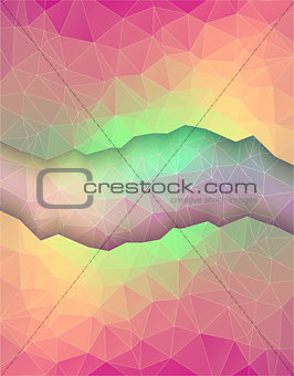 Greeting card made in polygonal style
