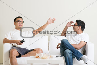 Male friends arguing